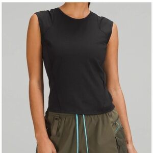 Lululemon cap sleeve black hiking tank 6